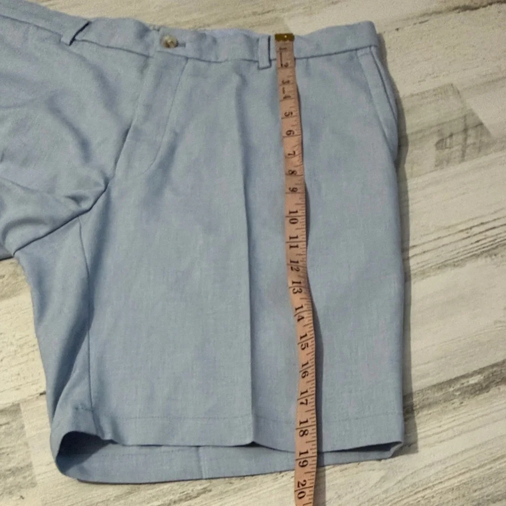 Peter Millar Sky Blue Flat Front Shorts Size 36 - Picture 8 of 8